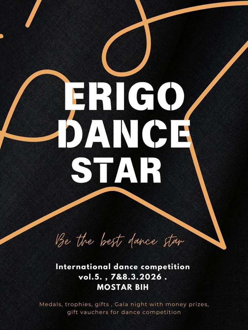 2.000 mladih ljudi iz cijele regije u Mostaru za vikend na sportsko-kulturnom događaju - Erigo Dance Star 2026.